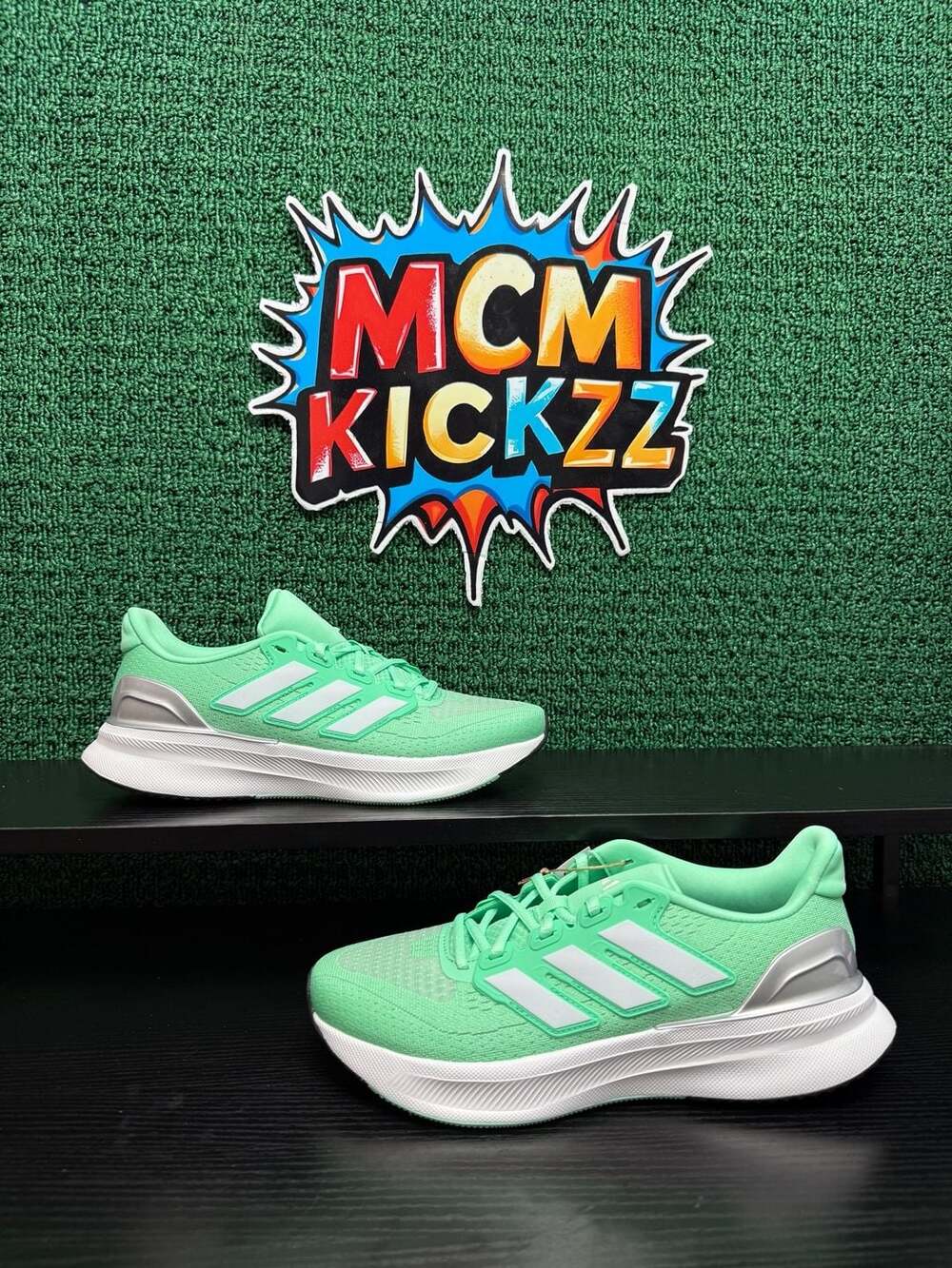 Adidas Ultrarun 5 W Green/Silver/White Women’s Size 9 Brand New